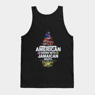 Christmas Tree  American Grown With Jamaican Roots - Gift for Jamaican From Jamaica Tank Top